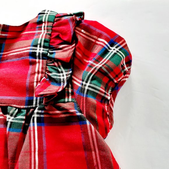 Pastourelle Pippa & Julie Girls Shirt Red Plaid Holiday Christmas 4T New - Picture 13 of 13